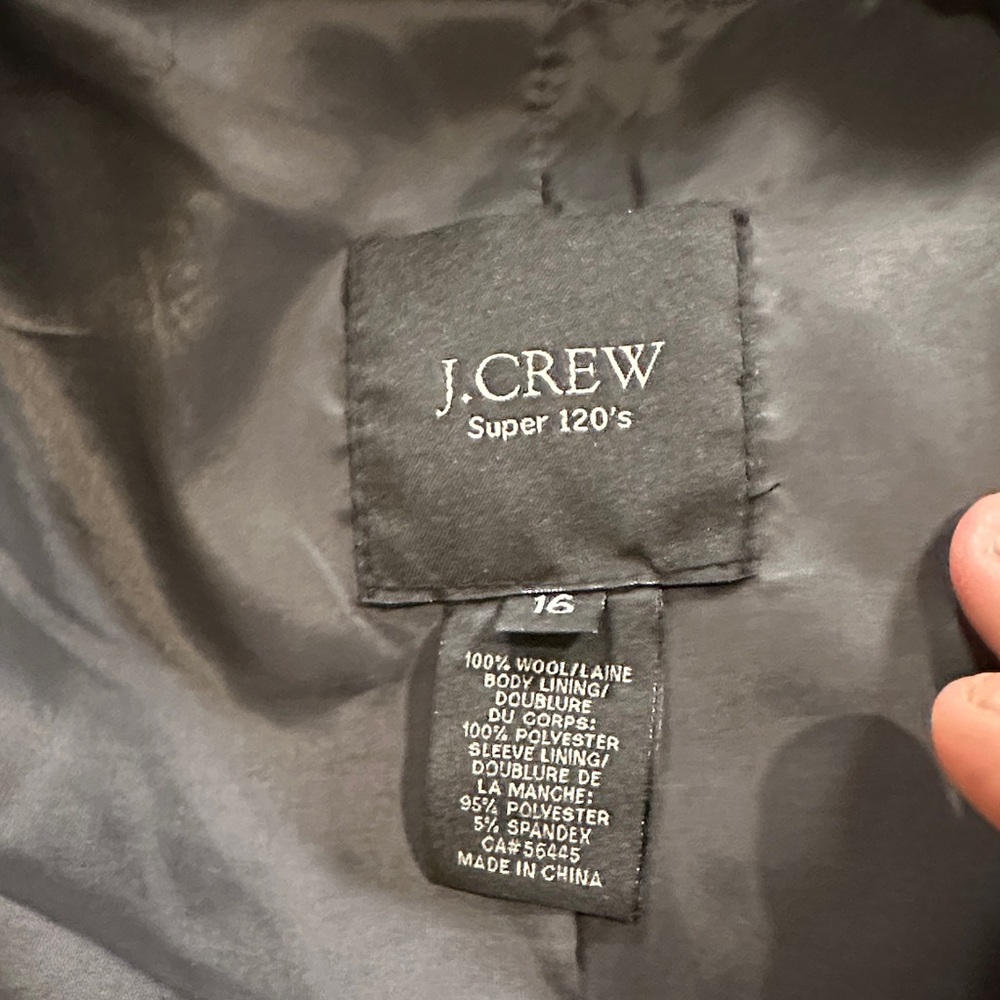 J. Crew Gray Two-Button 100% wool lined Blazer - image 11